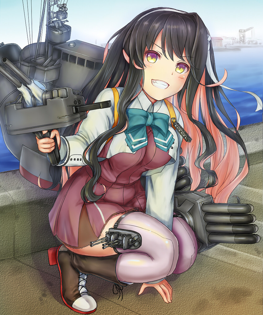 naganami and naganami kai ni (kantai collection) drawn by em_s