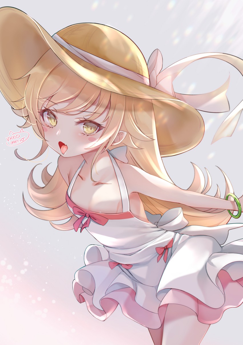 oshino shinobu (monogatari and 1 more) drawn by neco_meito