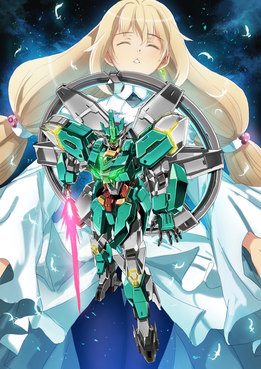 eve and nepteight gundam (gundam and 2 more) drawn by garimpeiro
