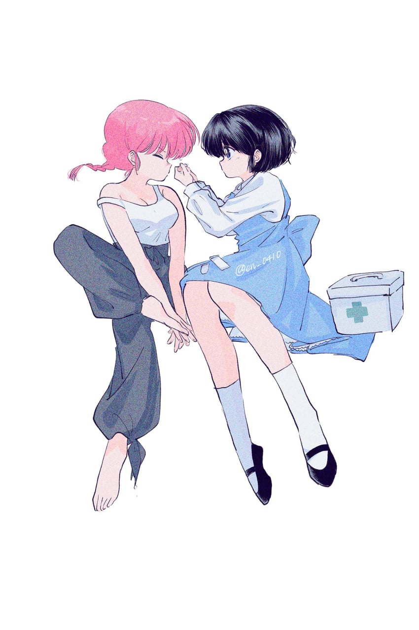 ranma-chan and tendou akane (ranma 1/2) drawn by en_0410