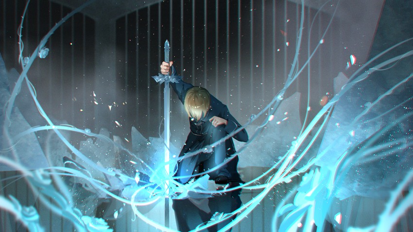 eugeo (sword art online and 1 more) drawn by oekaki_taro