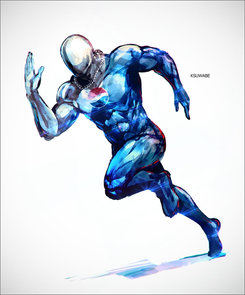 pepsiman (pepsi and 1 more) drawn by k-suwabe