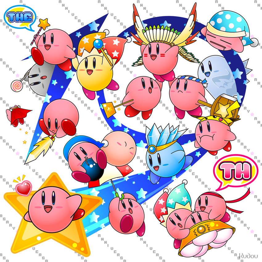 pikachu, kirby, shadow kirby, sleep kirby, ice kirby, and 11 more (pokemon and 2 more) drawn by kudou_(wil0830s)