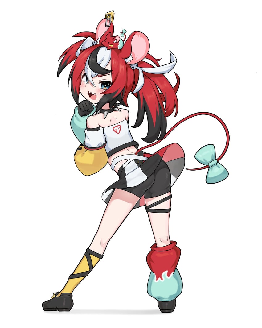 hakos baelz and mr. squeaks (hololive and 1 more) drawn by snowmya