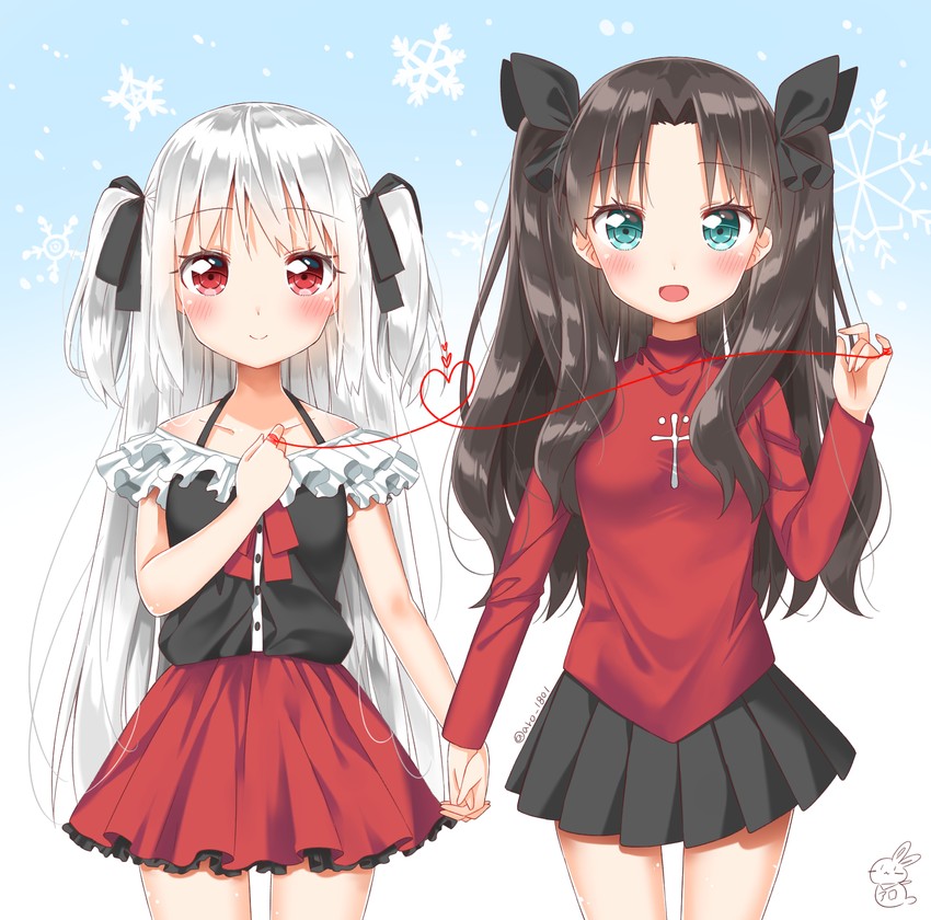 tohsaka rin (original and 2 more) drawn by aro_1801