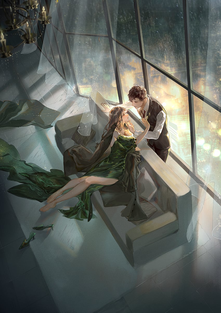 protagonist and lu chen (light and night love) drawn by yinzinmiemie