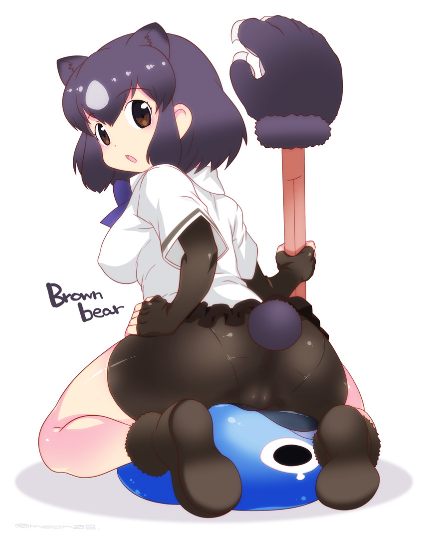 brown bear and cellien (kemono friends) drawn by mudou_eichi