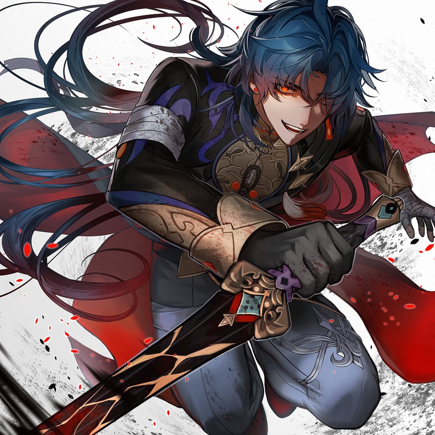 blade (honkai and 1 more) drawn by kamino_eru