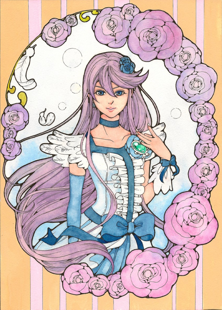 tsukikage yuri and cure moonlight (precure and 1 more) drawn by sayococco