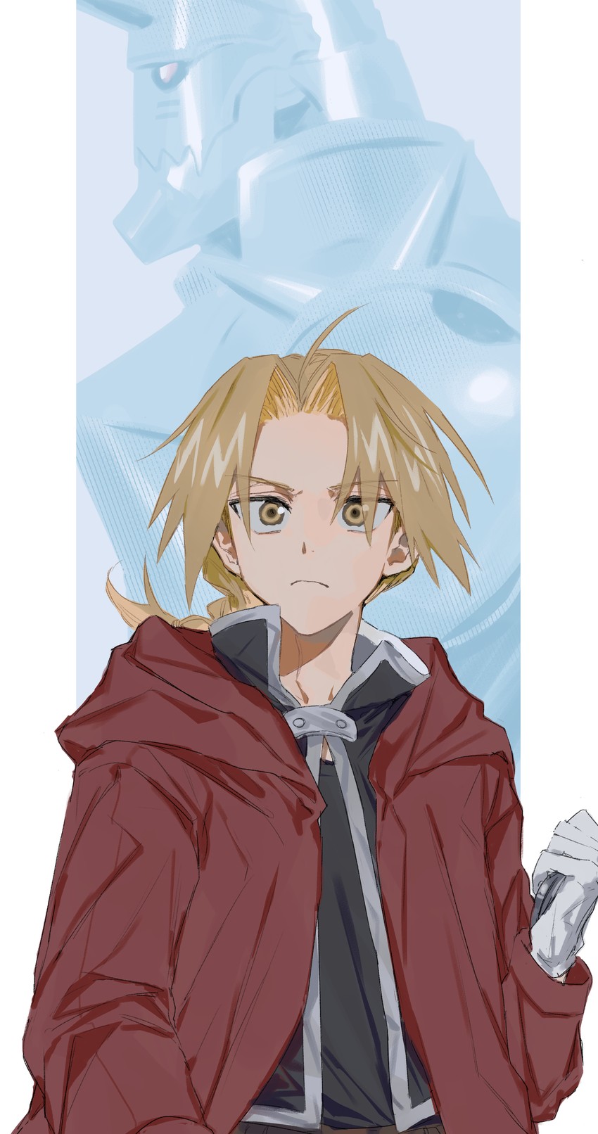 edward elric and alphonse elric (fullmetal alchemist) drawn by budo_(budoboros)