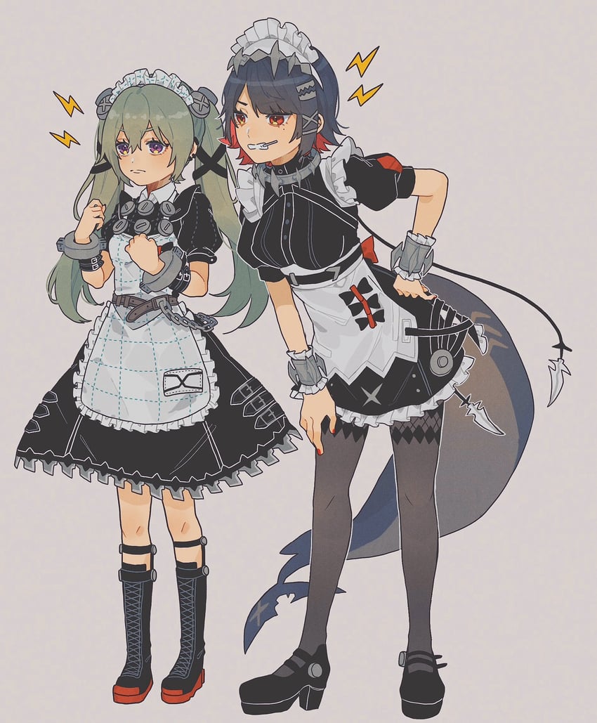 ellen joe and corin wickes (zenless zone zero) drawn by huzizi_2222
