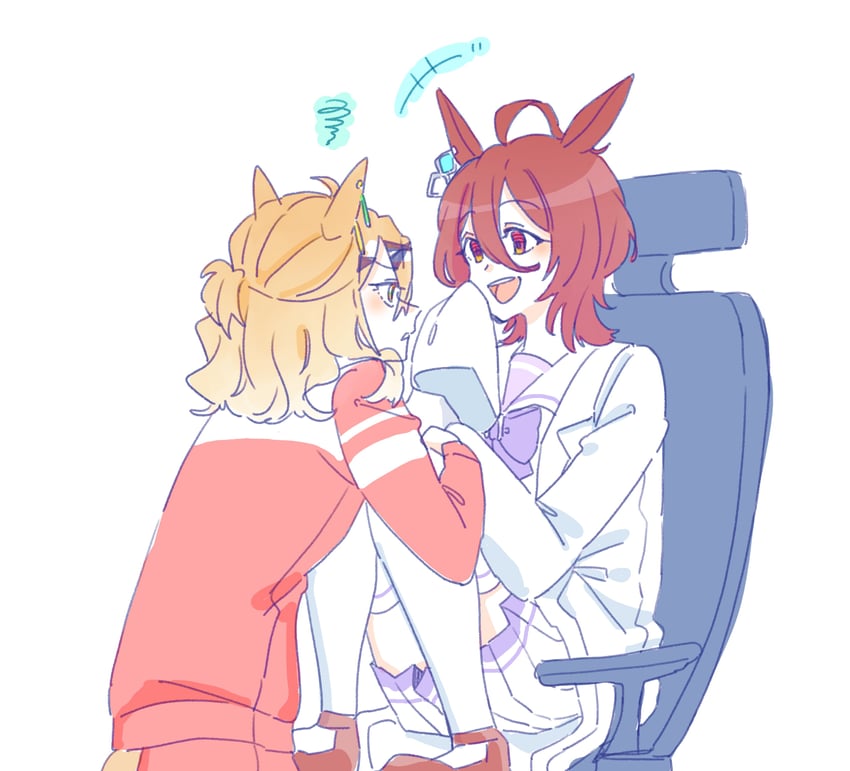 agnes tachyon and jungle pocket (umamusume) drawn by seila_rei