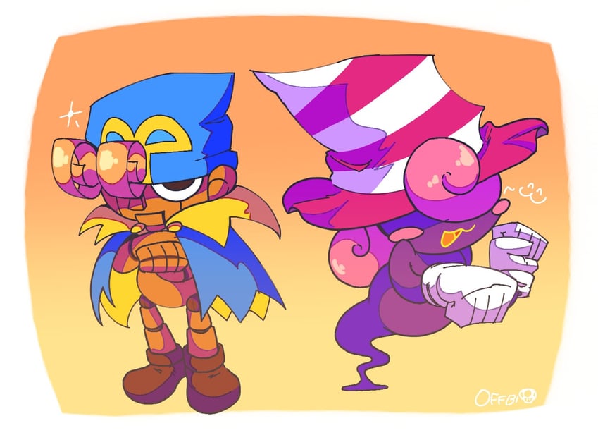 vivian and geno (mario and 3 more) drawn by offbi