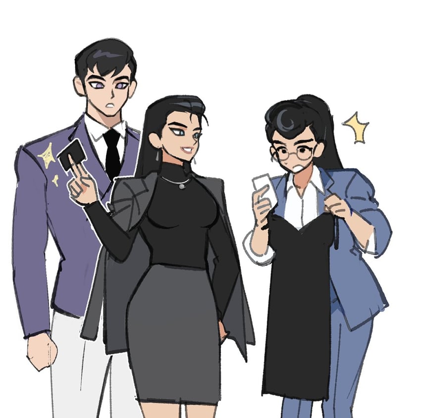 batman, superman, clark kent, bruce wayne, and lois lane (dc comics) drawn by wuliu_heihuo