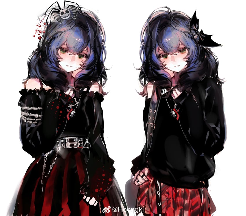 kylar and jack skellington (degrees of lewdity and 1 more) drawn by hoengki