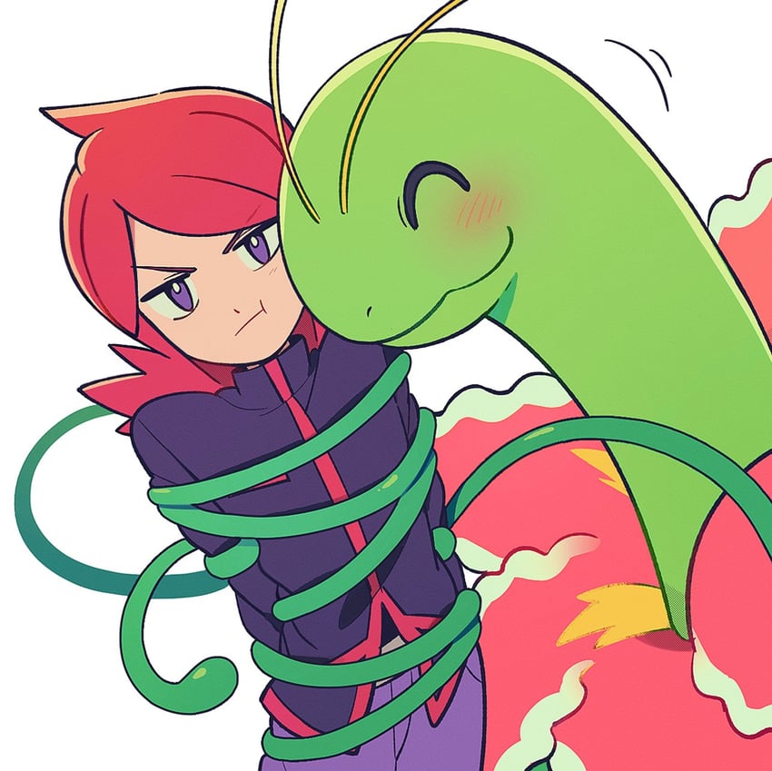 silver and meganium (pokemon and 1 more) drawn by chueog