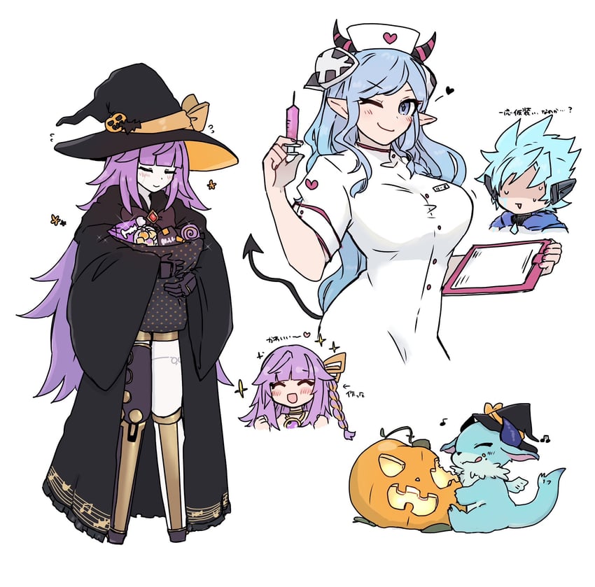 ib, crowned by the world chalice, galatea the orcust automaton, auram, world chalice guardragon, and 3 more (yu-gi-oh!) drawn by ei_(tdnei666)
