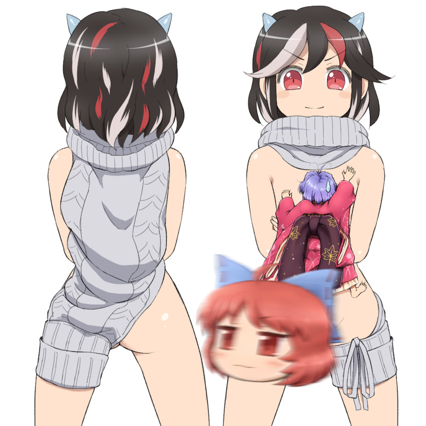 sekibanki, kijin seija, and sukuna shinmyoumaru (touhou) drawn by shirosato