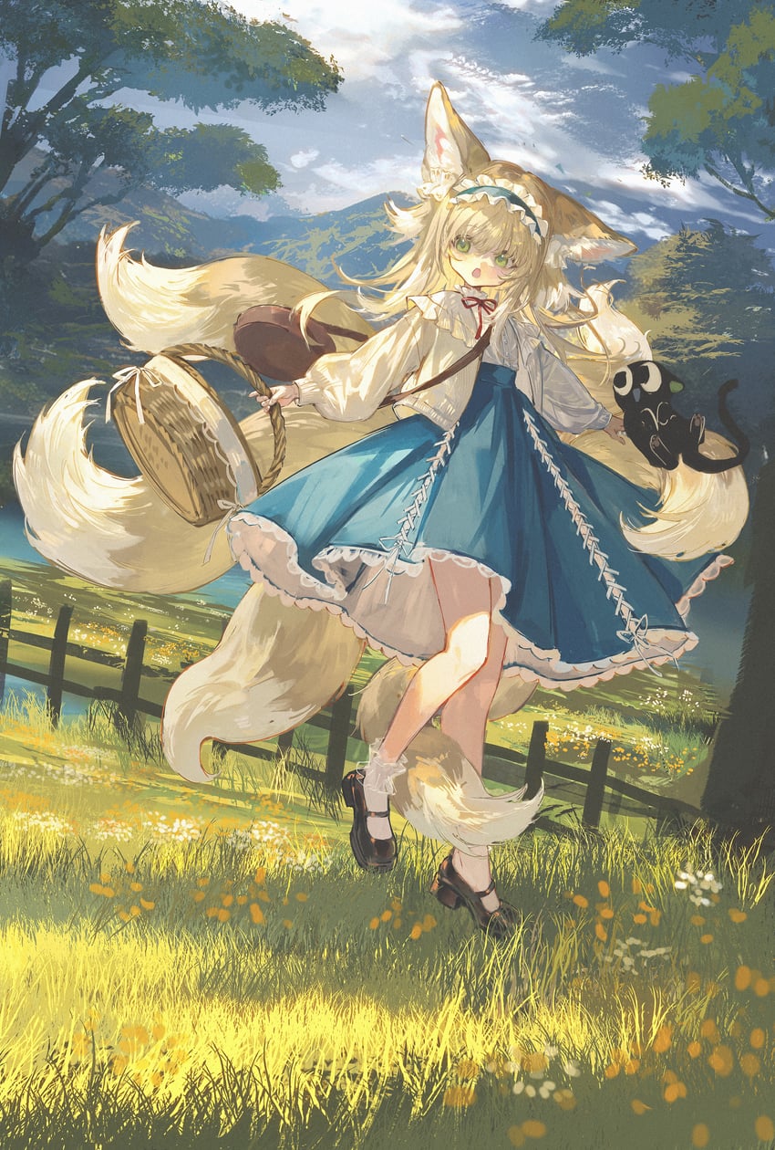 suzuran and luo xiaohei (arknights and 1 more) drawn by shi_shihou