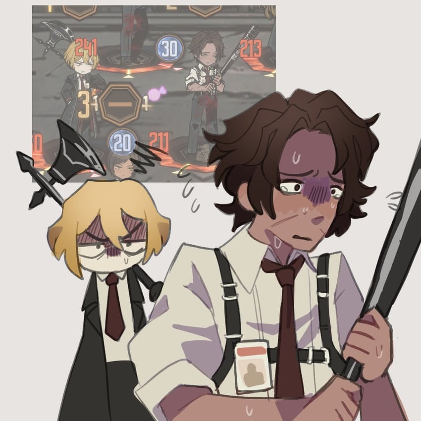 sinclair and heathcliff (project moon and 1 more) drawn by tazumilly