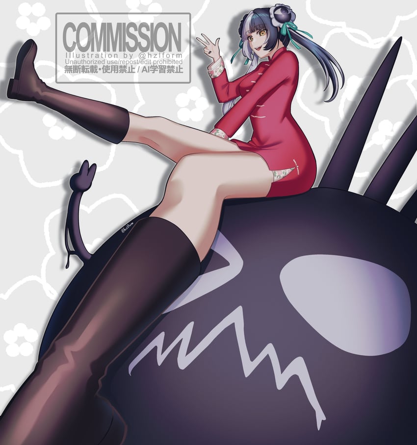 shiori novella and yorick (hololive and 1 more) drawn by hazel_(hzlform)
