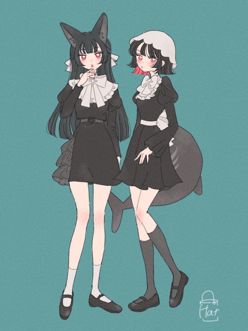 ellen joe and hoshimi miyabi (zenless zone zero) drawn by bucket_hat_(buckethat_chan)