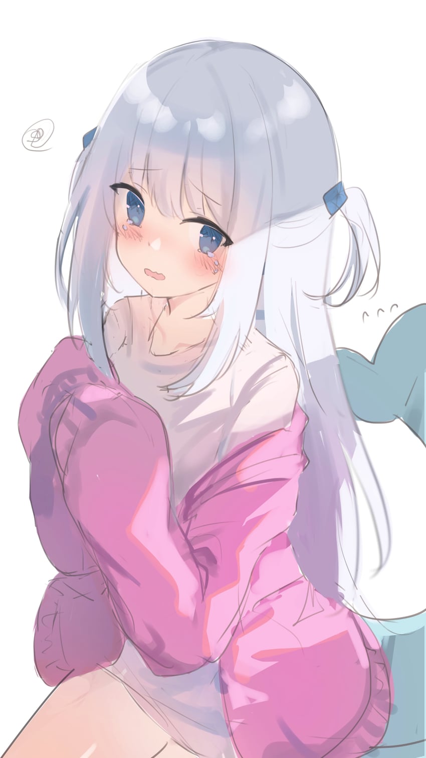 gawr gura (hololive and 1 more) drawn by homura_(homur4_homu)