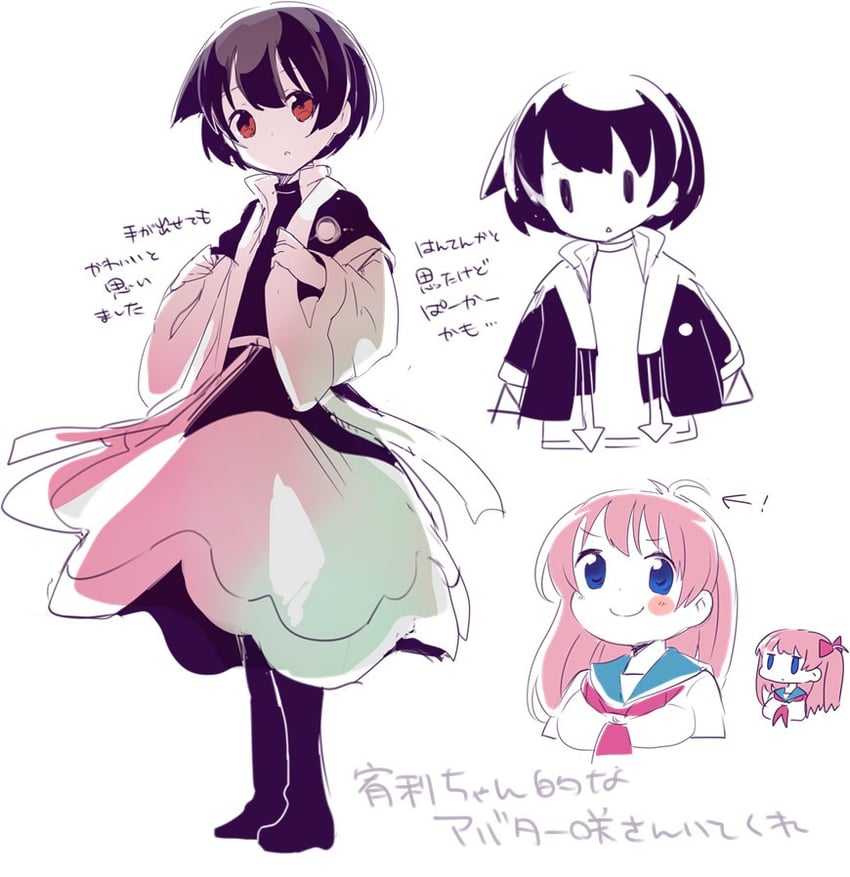 haramura nodoka, miyanaga saki, aoyama shiguri, and min yuri (saki and 1 more) drawn by hiyo_kotori