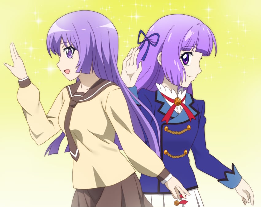 hikami sumire, nishikawa youko, and wakui yuu (aikatsu! and 1 more) drawn by onomekaman