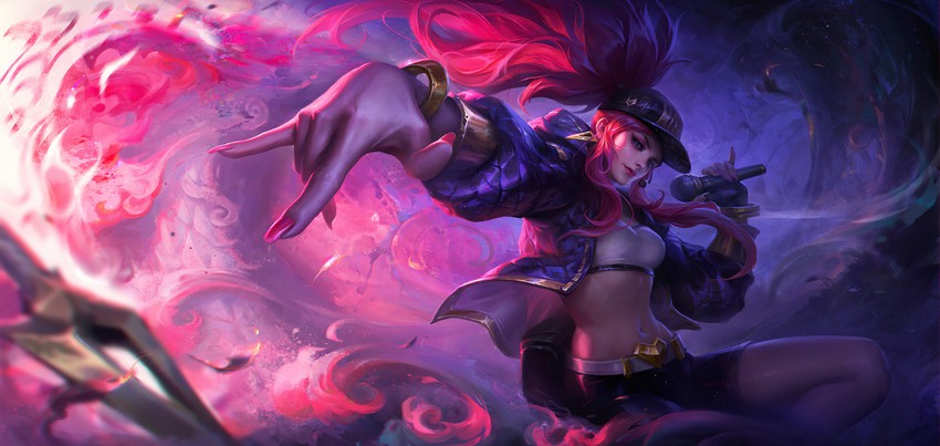 akali and k/da akali (league of legends) drawn by dreamway