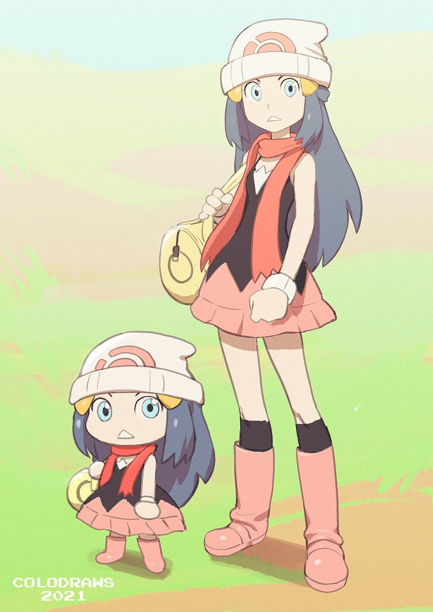 dawn (pokemon and 2 more) drawn by colo_(nagrolaz)