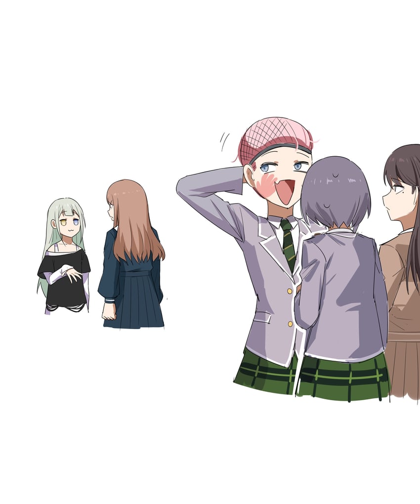 chihaya anon, nagasaki soyo, shiina taki, wakaba mutsumi, takamatsu tomori, and 1 more (bang dream! and 1 more) drawn by yzj21333