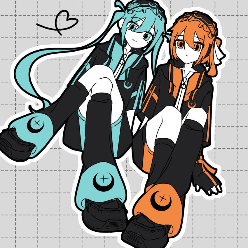 hatsune miku and adachi rei (vocaloid and 2 more) drawn by chiori_(_chio_ri)