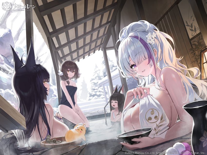 manjuu, nagato, musashi, mikasa, and unzen (azur lane) drawn by yarn_(yarn_03)