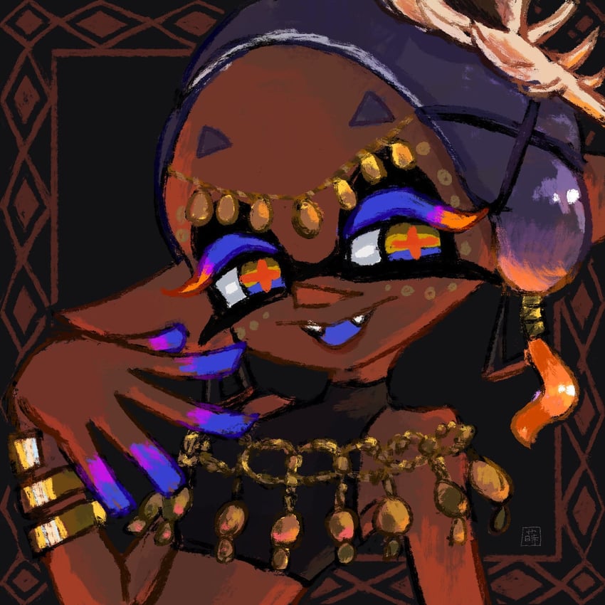 frye (splatoon and 1 more) drawn by maki_splakugaki