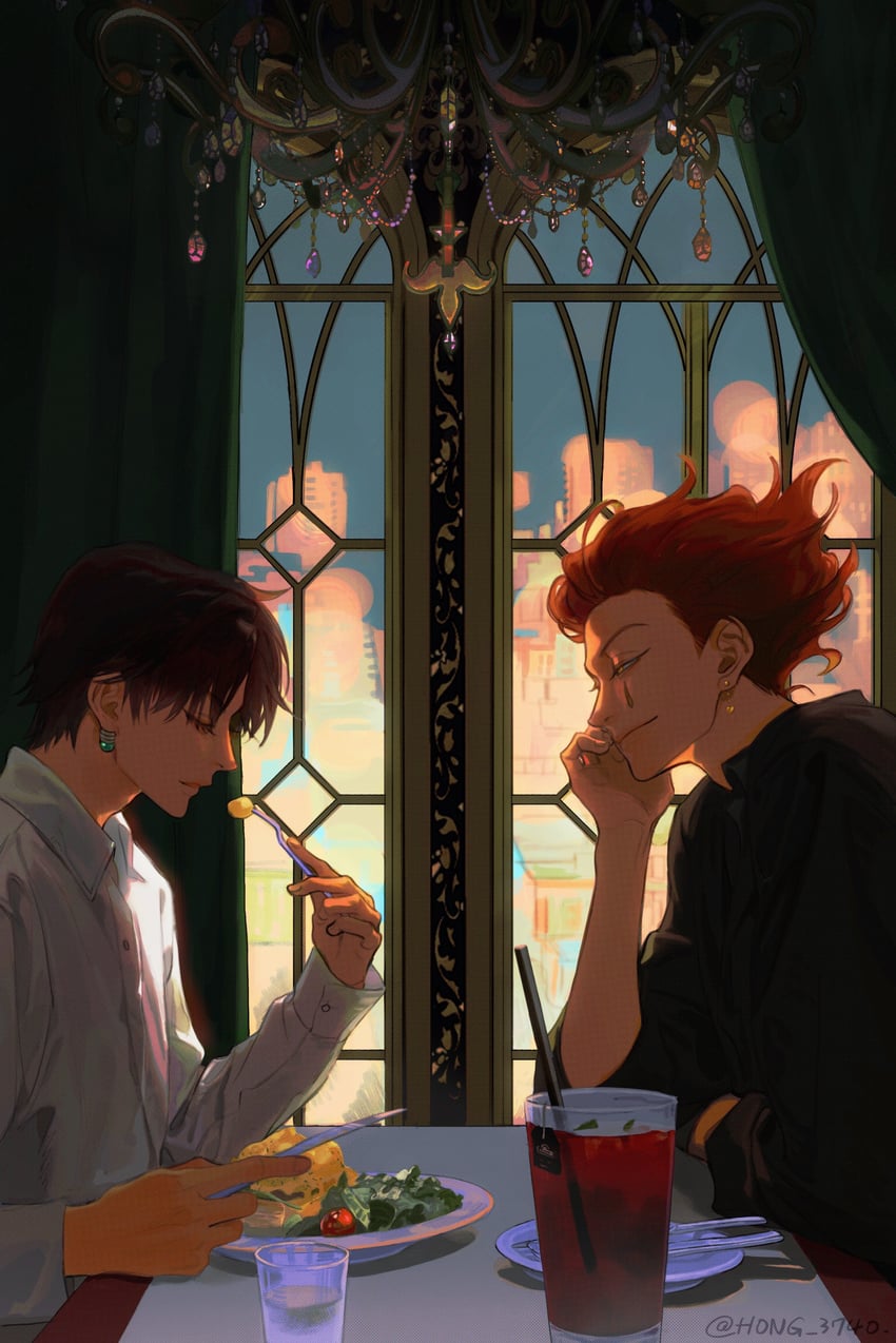 hisoka morow and chrollo lucilfer (hunter x hunter) drawn by hong_3740