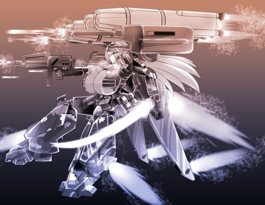banshee and prototype stark jegan (original and 4 more) drawn by lazy_ant