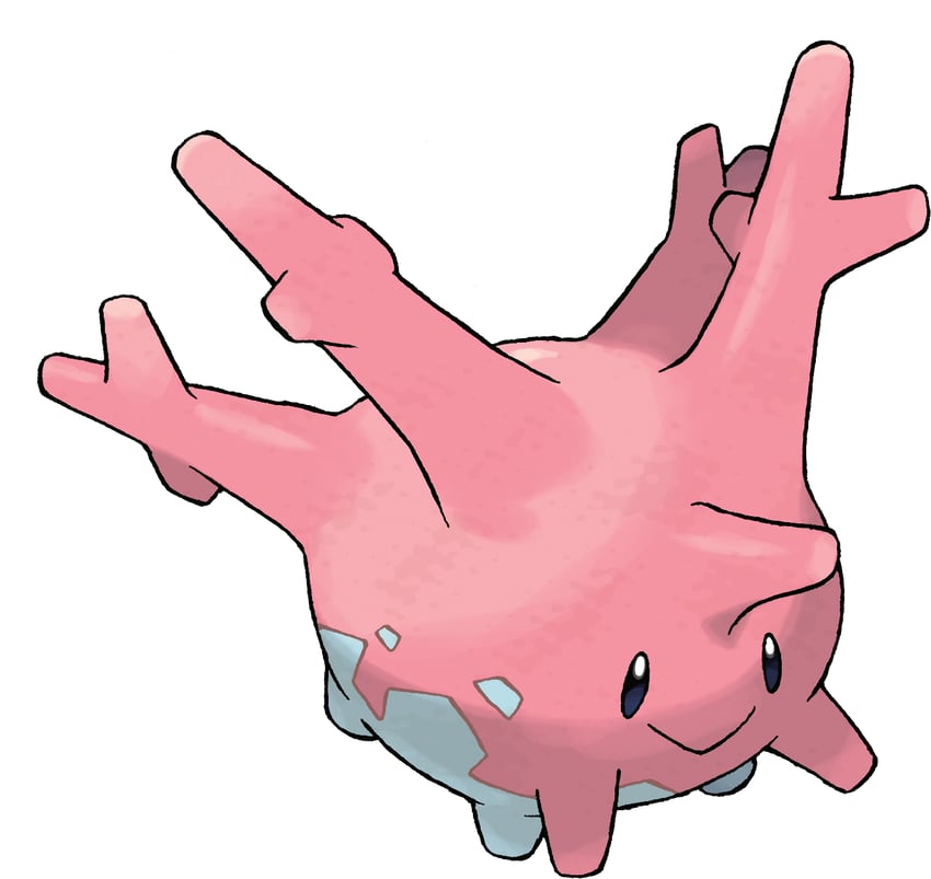 corsola (pokemon and 1 more) drawn by sugimori_ken