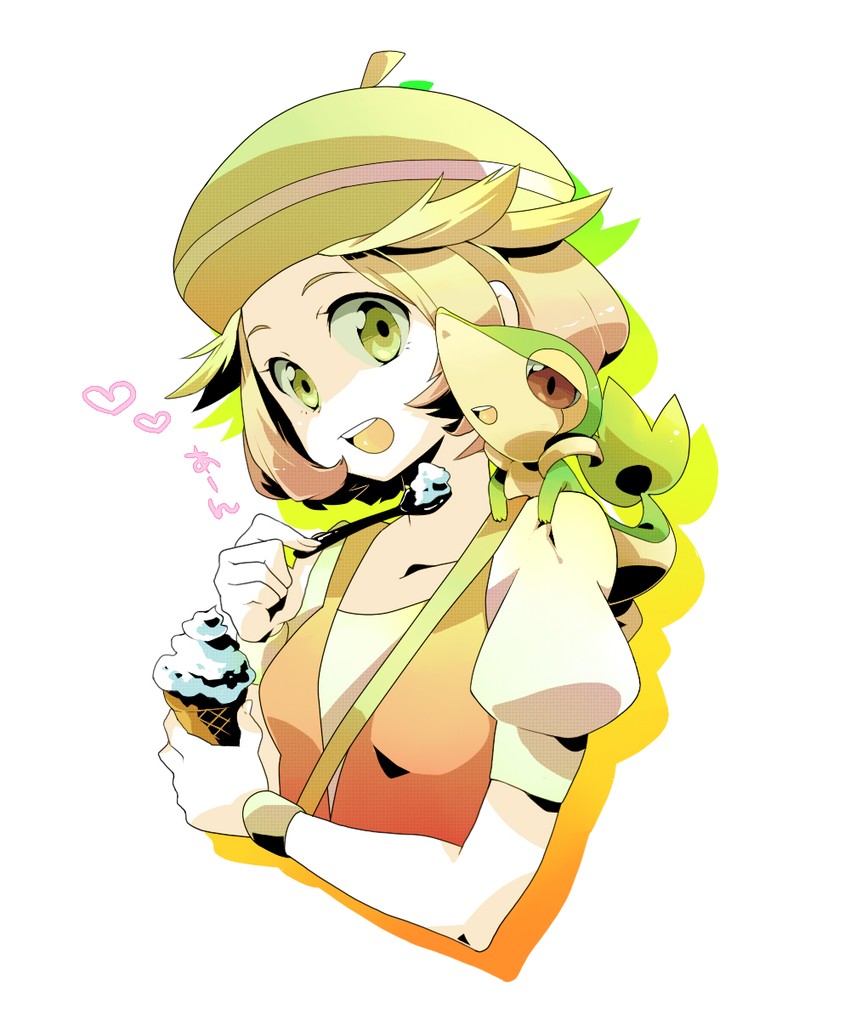 snivy and bianca (pokemon and 1 more) drawn by kurohara_(aokmais)