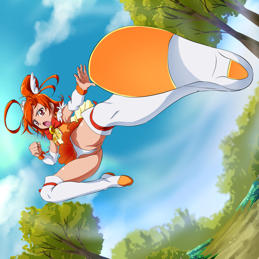 hino akane and cure sunny (precure and 1 more) drawn by mont_blanc_(heartcatch_ayaya)