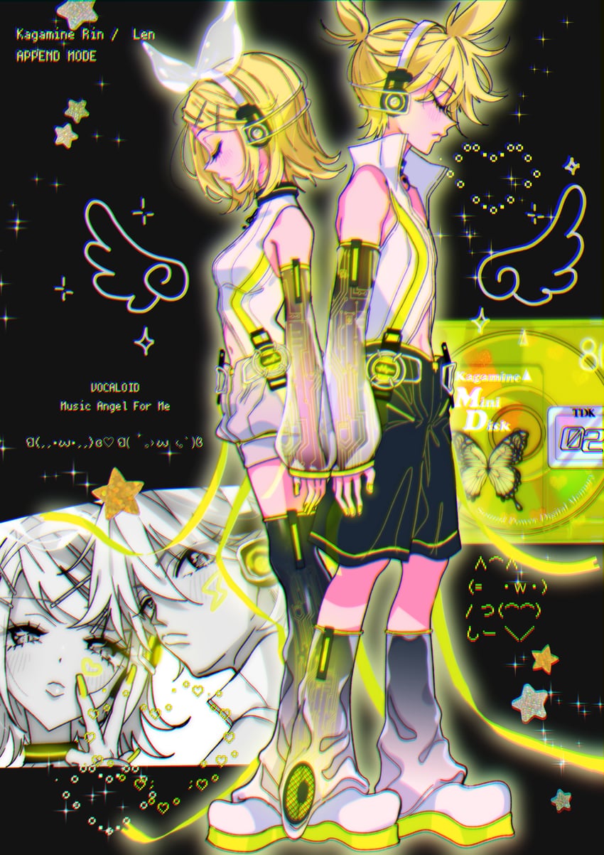 kagamine rin and kagamine len (vocaloid) drawn by himitsu_(iemaki)