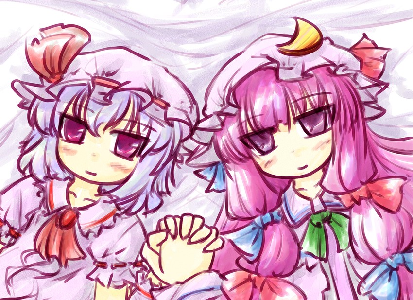 remilia scarlet and patchouli knowledge (touhou) drawn by natsuki_(silent_selena)