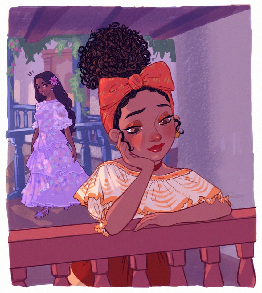 isabela madrigal and dolores madrigal (encanto) drawn by user_wtwz3334