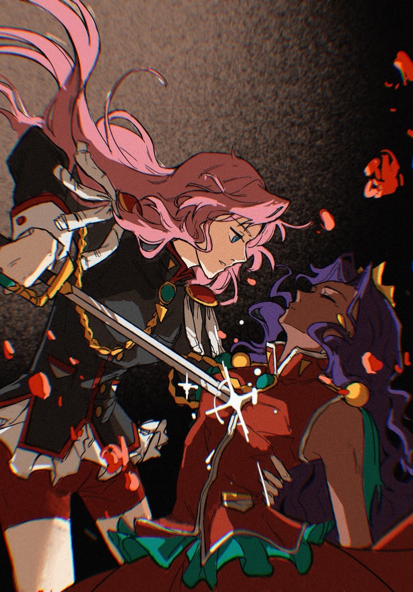 tenjou utena and himemiya anthy (shoujo kakumei utena) drawn by 010-ddd