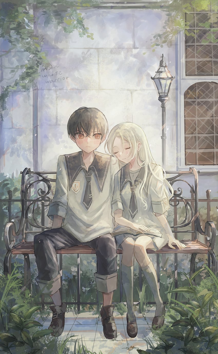 lilias white and sulivan walker (moon white warrior) drawn by kumagai_yuka
