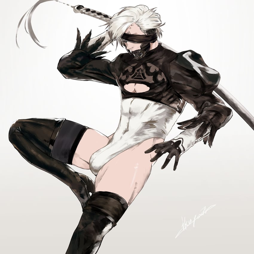 yorha no. 2 type b and raiden (nier and 4 more) drawn by ikuyoan