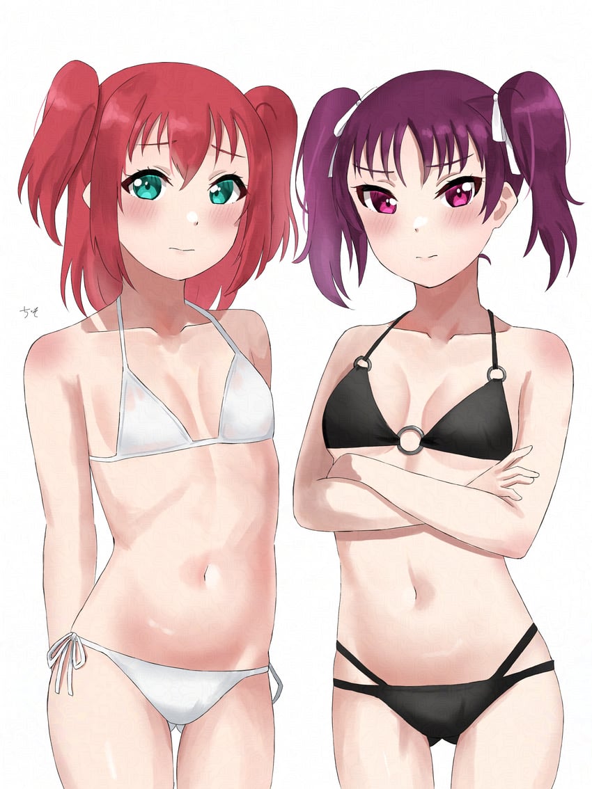 kurosawa ruby and kazuno leah (love live! and 1 more) drawn by chaso_(480)