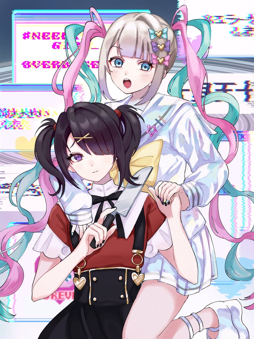 chouzetsusaikawa tenshi-chan and ame-chan (needy girl overdose) drawn by shiro0_0iro