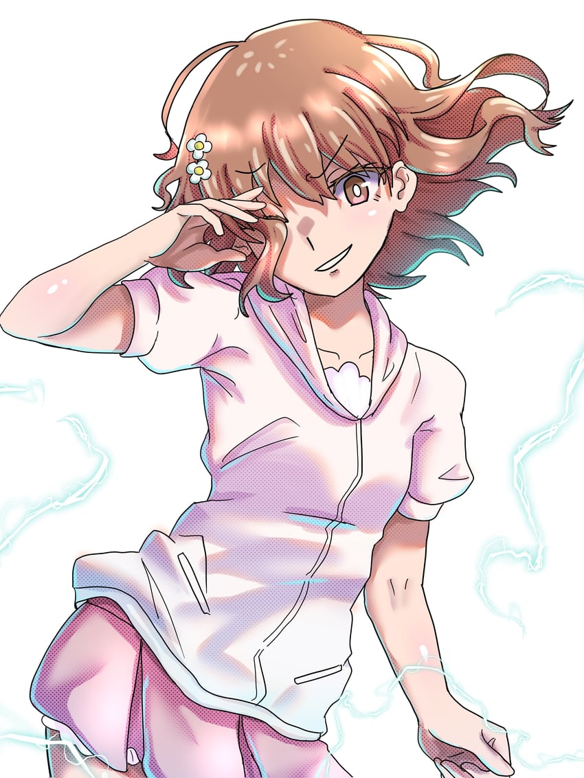 misaka mikoto (toaru majutsu no index and 1 more) drawn by ebora