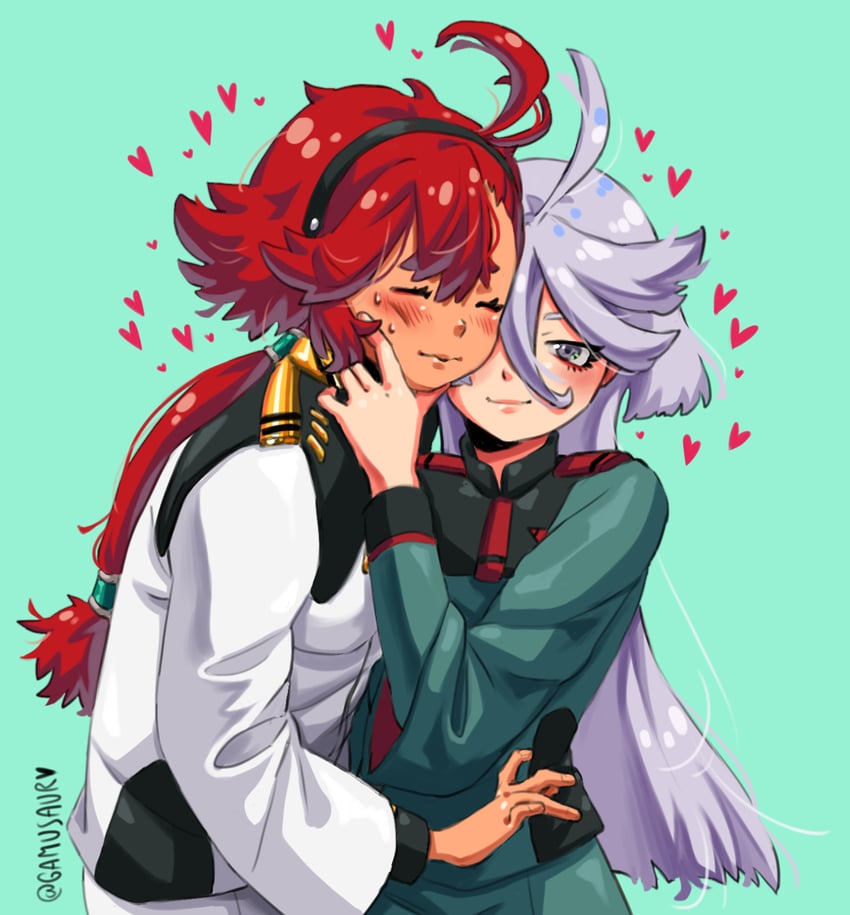 suletta mercury and miorine rembran (gundam and 1 more) drawn by gamusaur